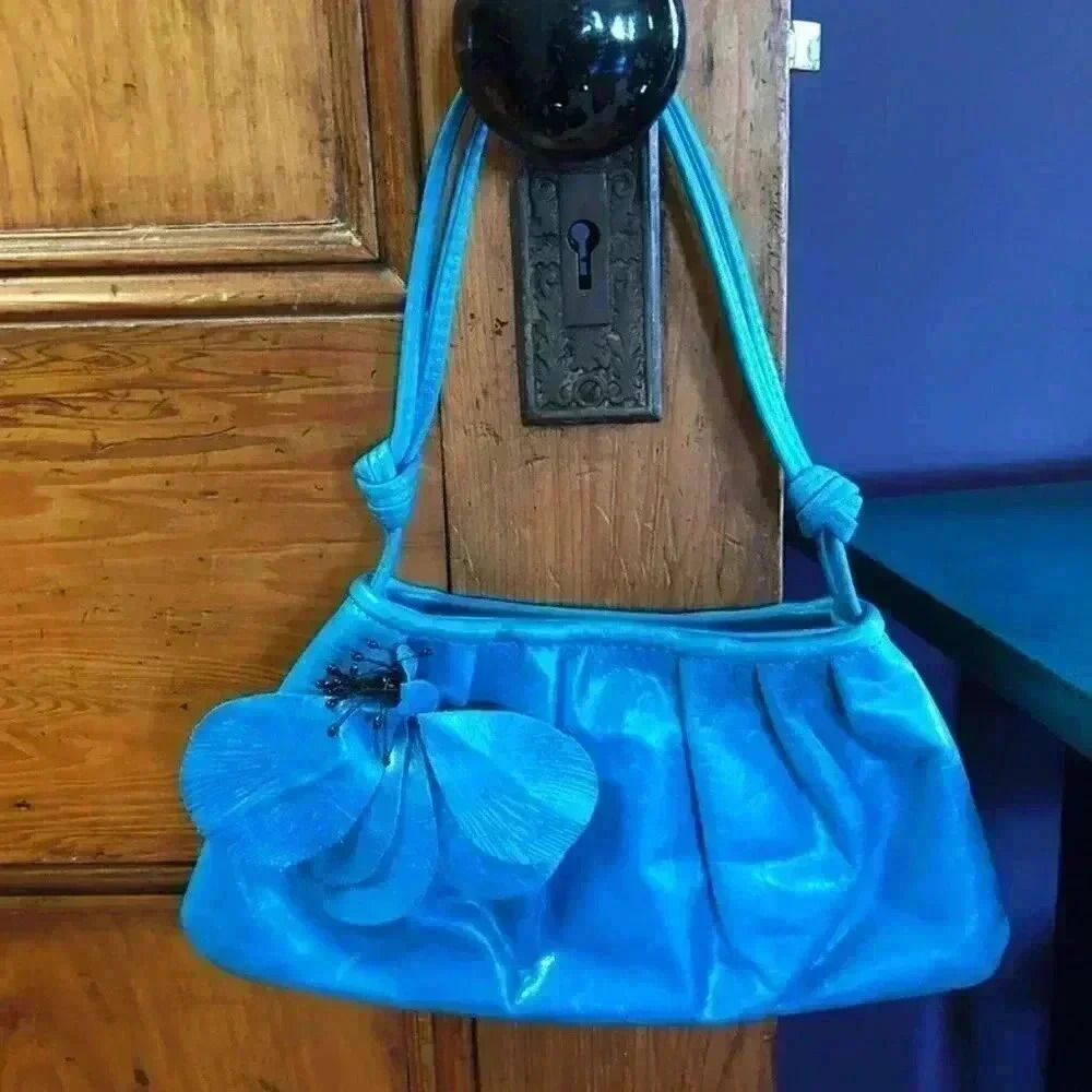 Violette Nozieres Blue Wristlet Bag NEW